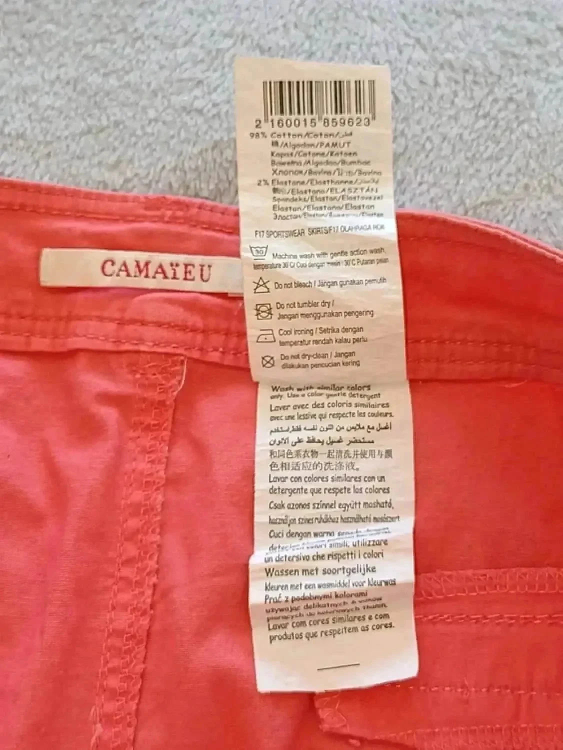 Jupe Camaïeu koraal Kleur 38 – photo 7
